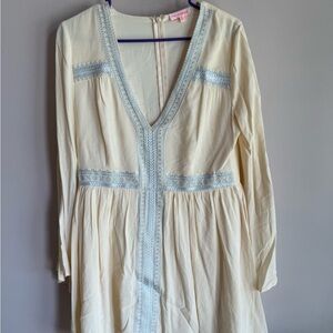 re:named‎ Cream and Blue Dress